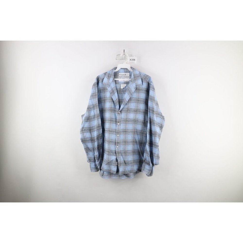 FLASH SALE 🔥 Frank & Eileen Womens Size XL Eileen Linen Flannel Plaid